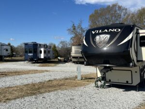 RVs parked at Greenville Gateway RV Living