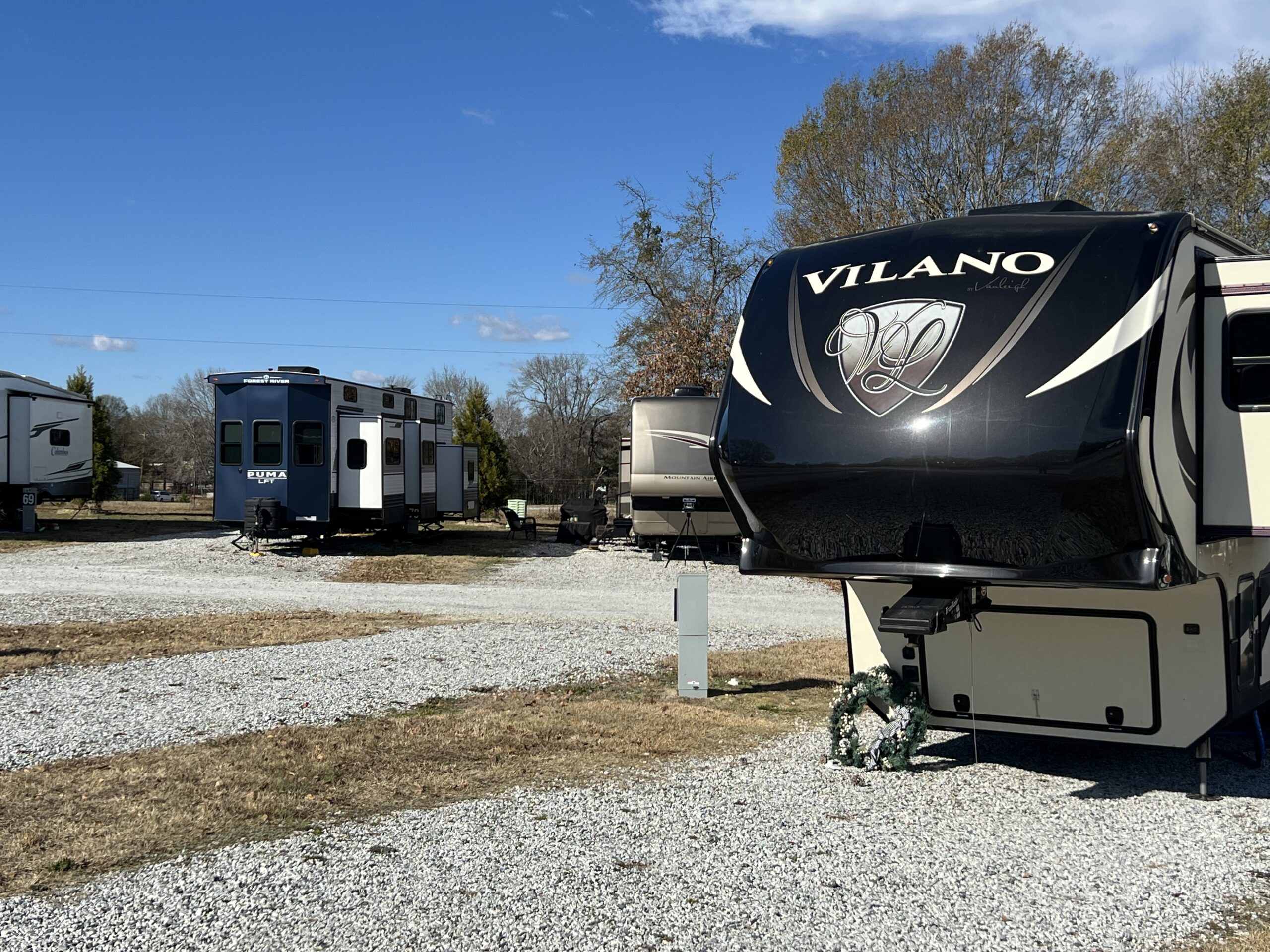 RVs parked at Greenville Gateway RV Living
